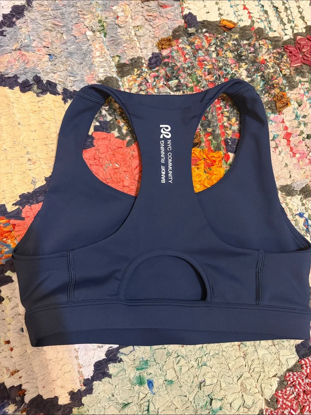 Bandit Running Women's Navy Racerback Sports Bra - Picture 2 of 2